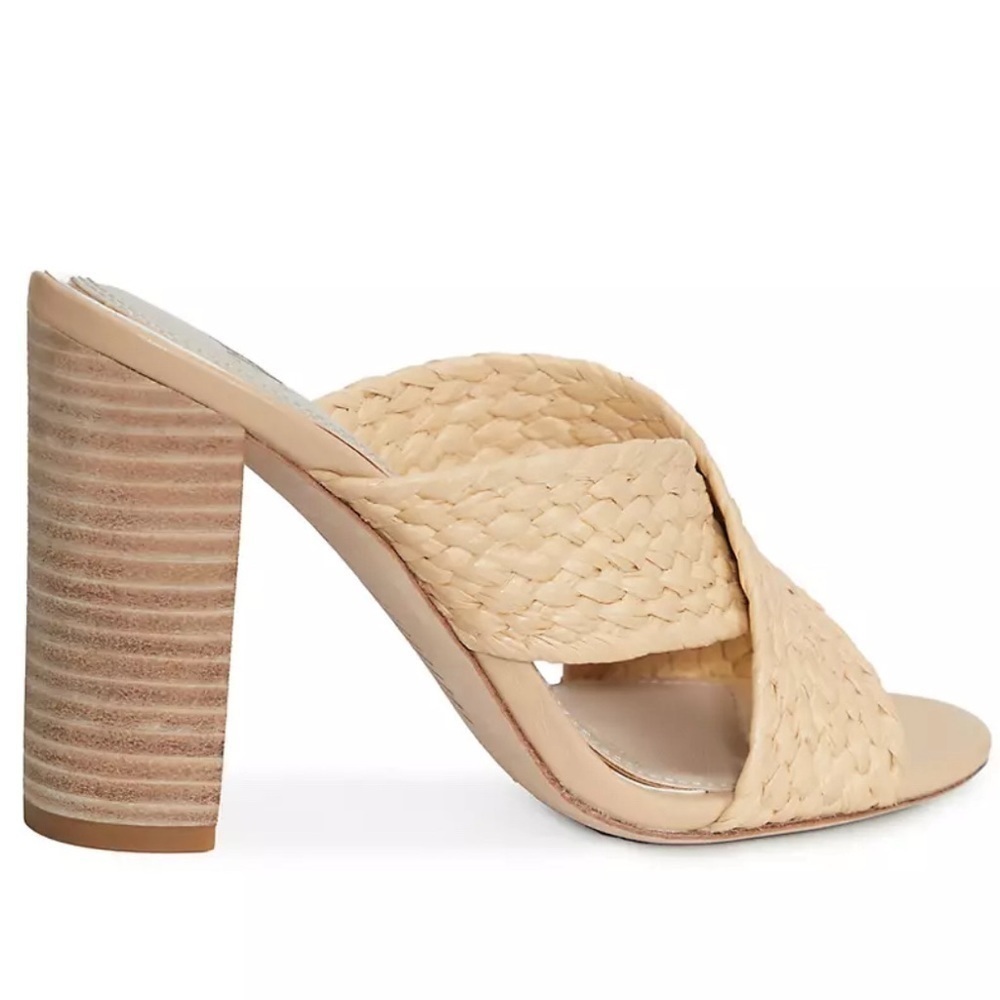 NEW Paige Nova Raffia Mules - Picture 3 of 16